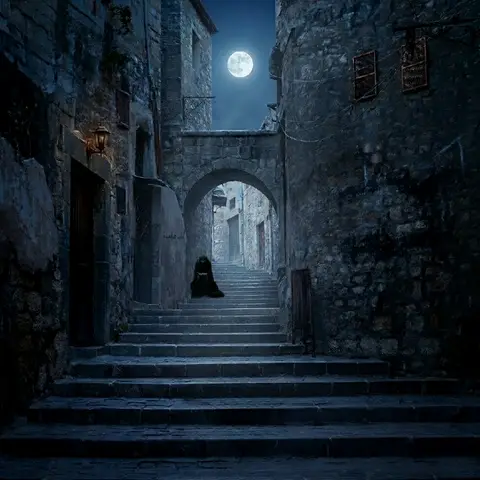The Woman Sitting on the Stairs