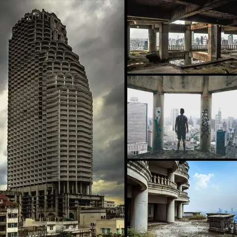 برج مسكون بالأشباح في تايلاند