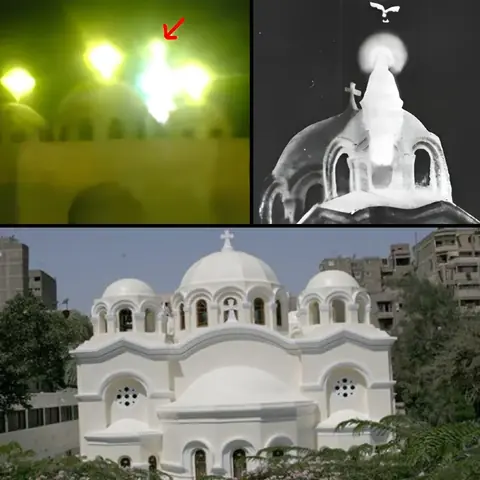 ظهور السيدة العذراء فوق قبة كنيسة قبطية