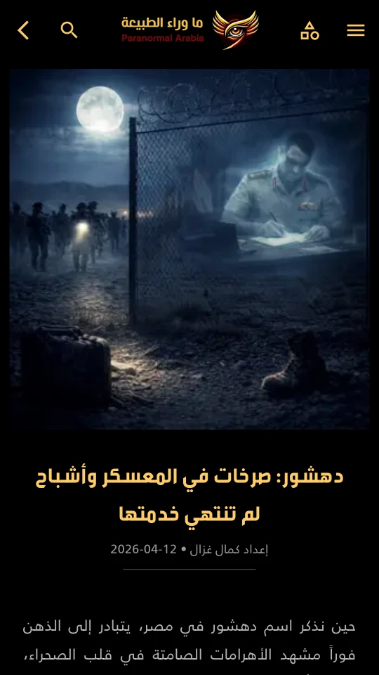 صفحة مقال داخل تطبيق بارابيا
